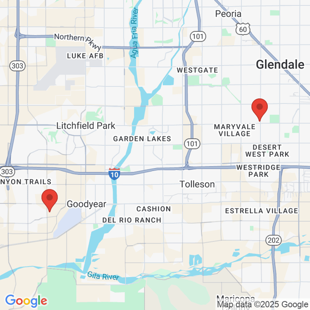 Goodyear Ballpark to Mega Furniture - West Phoenix