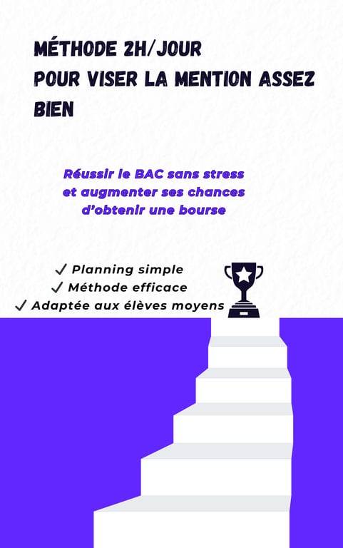 📘 Méthode 2h/jour pour viser la mention Assez Bien