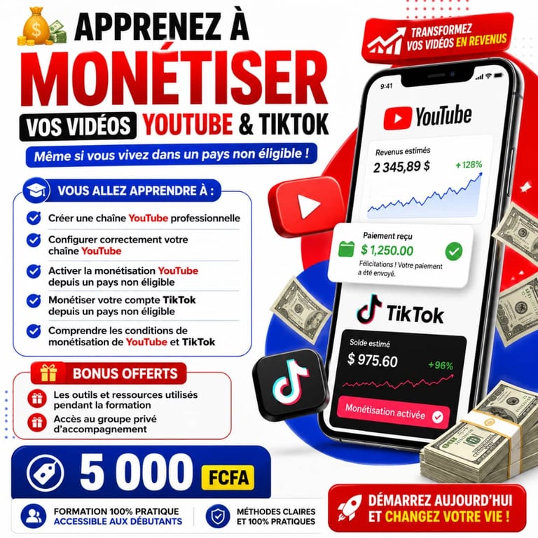 Création, Personnalisation et Monétisation de chaine YouTube