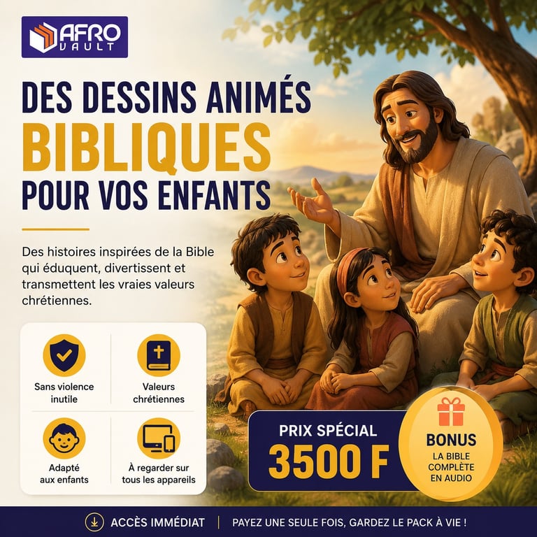 Éveillez votre foi ou celle de vos enfants – +220 DESSINS ANIMÉS BIBLIQUES