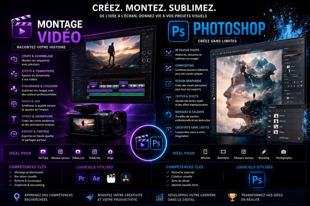 Montage vidéo et Photoshop 