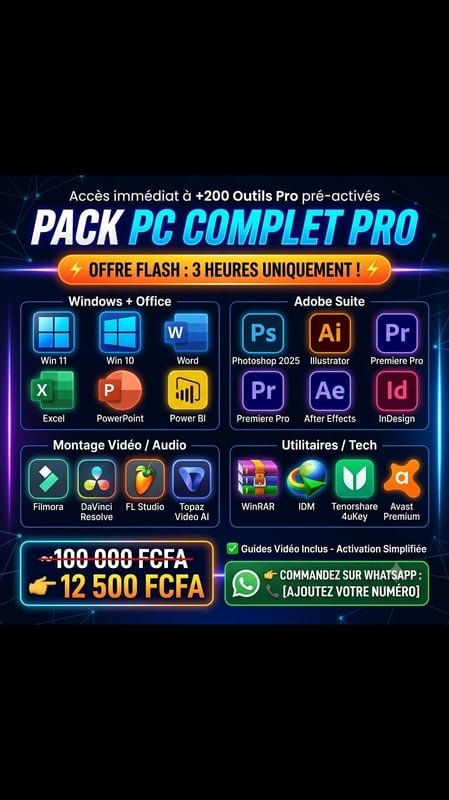 PACK ULTIME DE LOGICIELS PC
