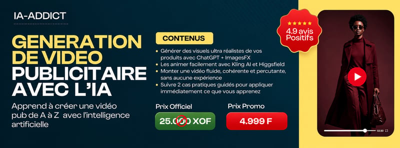 Création de vidéo publicitaire avec l'IA
