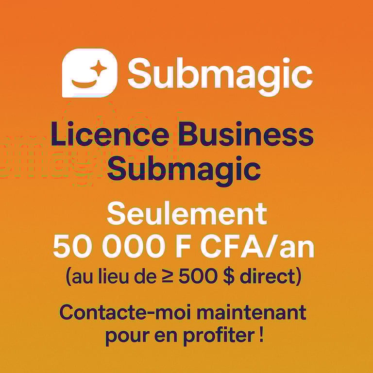 Licence 1 an Submagic