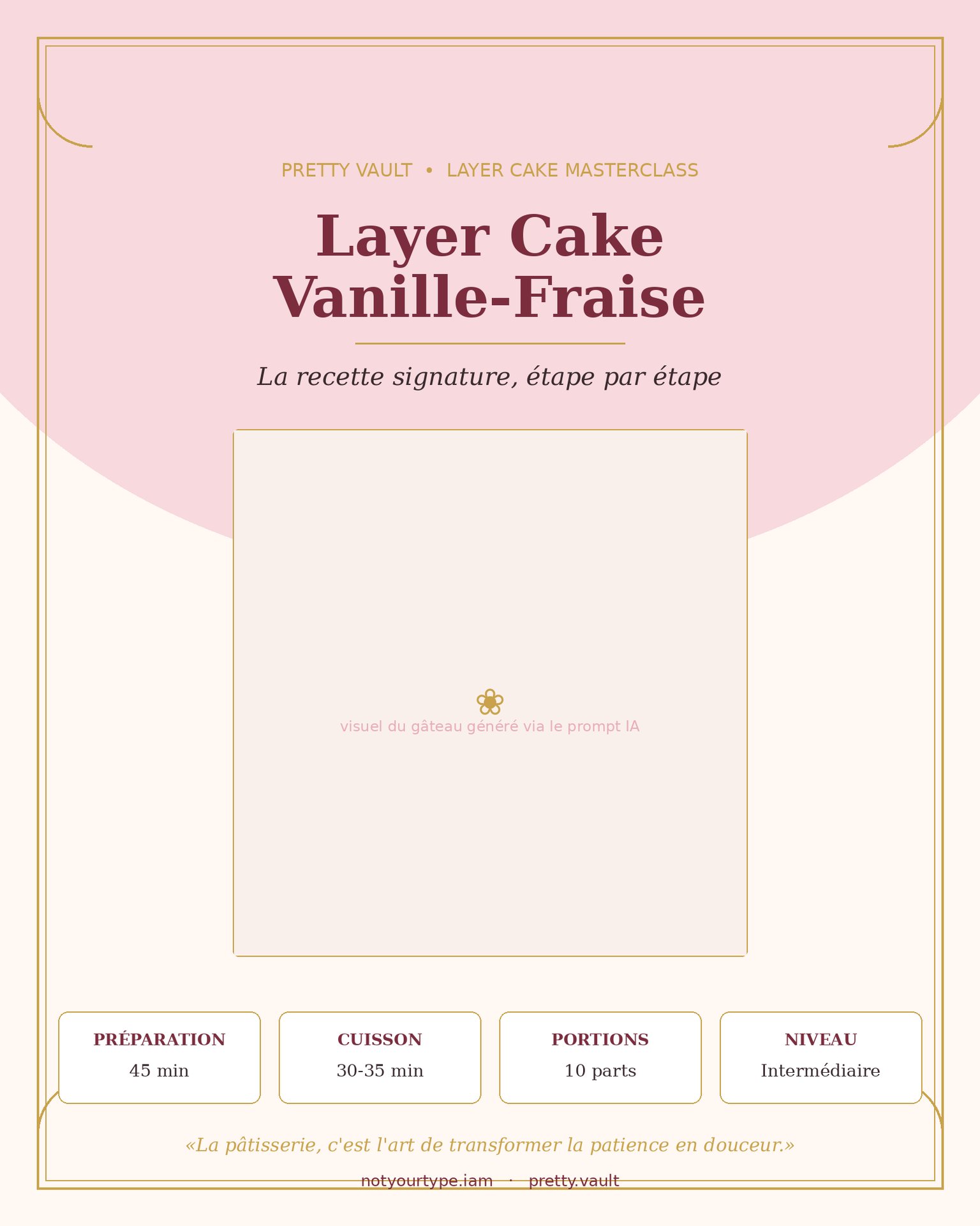 Layer Cake Vanille-Fraise — La Recette Signature