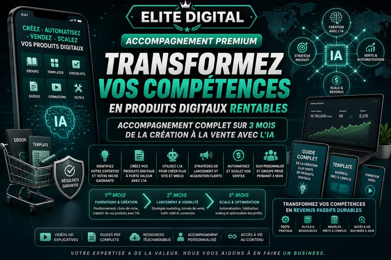TRANSFORME TON SAVOIR-FAIRE EN PRODUIT DIGITAL QUI SE VEND DANS LE MONDE ENTIER — MÊME PENDANT QUE TU DORS