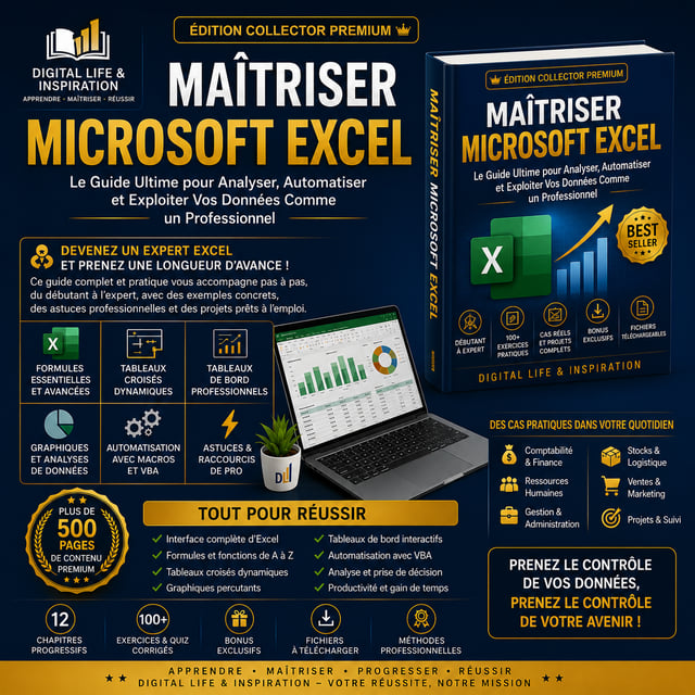 📗 Maîtriser Microsoft Excel – Le Guide Ultime pour Analyser, Automatiser et Exploiter Vos Données Comme un Professionnel