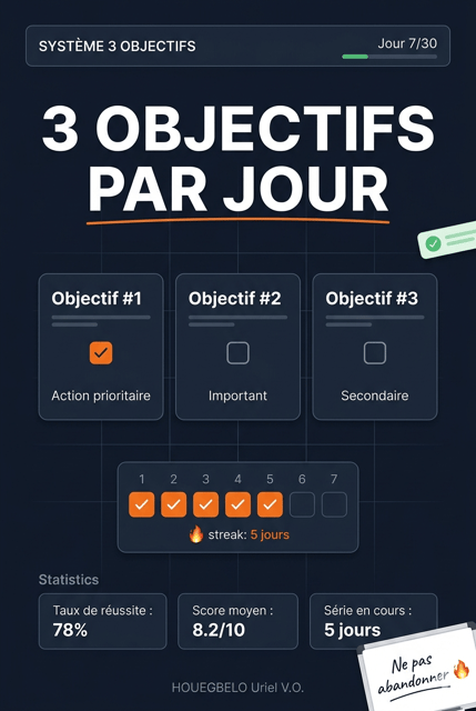 3 Objectifs Par Jour — Le Système Complet