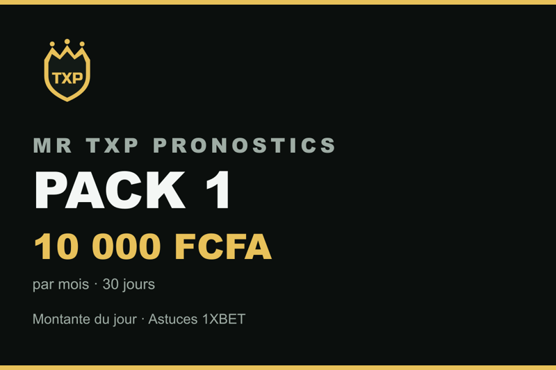 Pack 1 — Mr TXP Pronostics