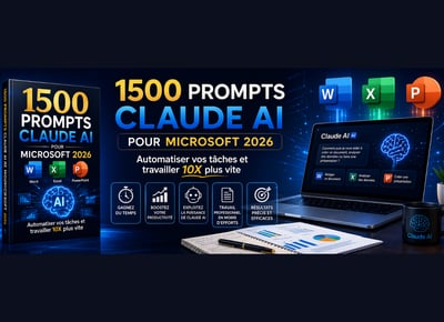 1500 prompts claude ai pour Microsoft 2026 : Automatiser vos taches et travailler 10X plus vite