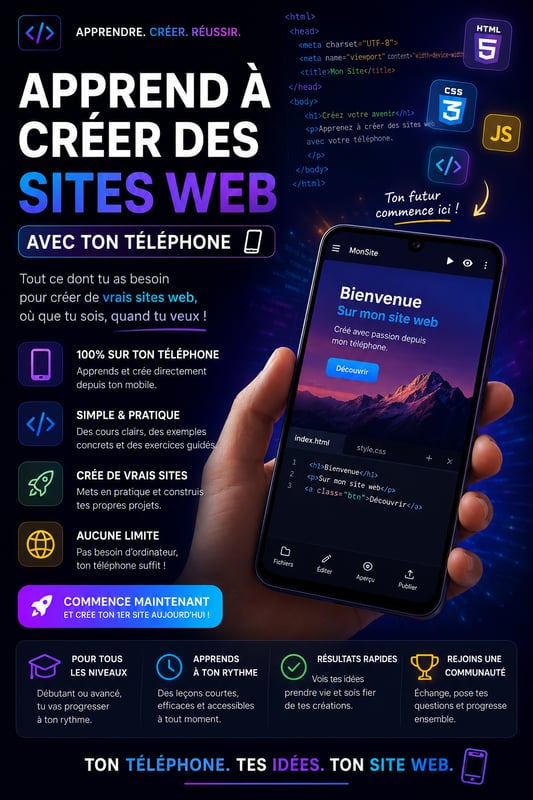 Apprend à crée des site web 