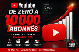 YouTube De Zéro à 10000 Abonnés: Le guide complet du débutant