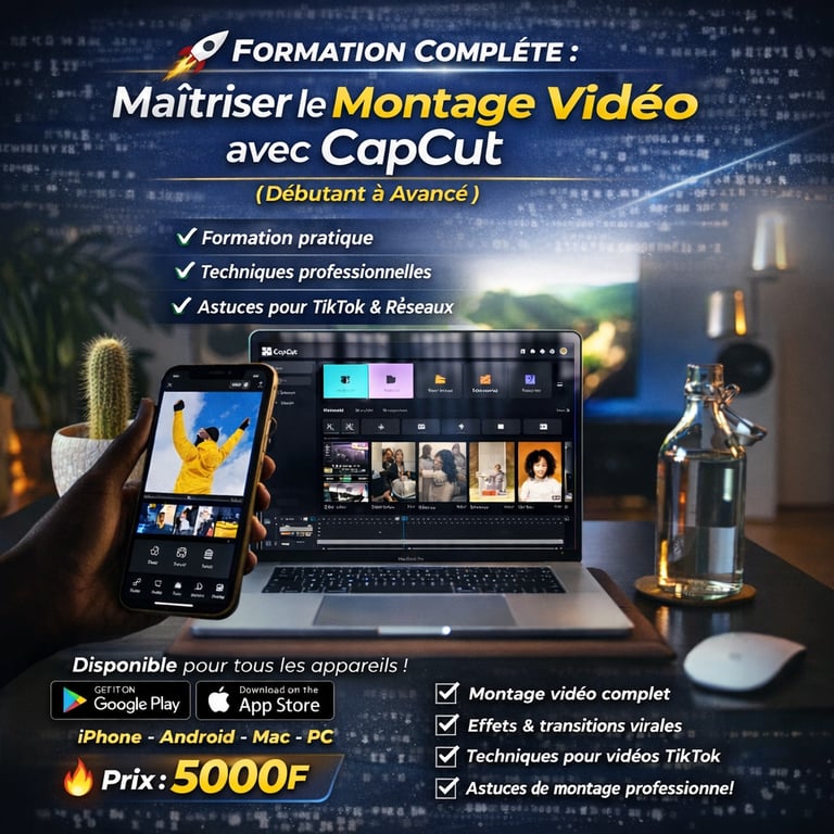 🚀 Formation Complète : Maîtriser le Montage Vidéo avec CapCut (Débutant à Avancé)