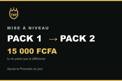 Mise a niveau : Pack 1 vers Pack 2