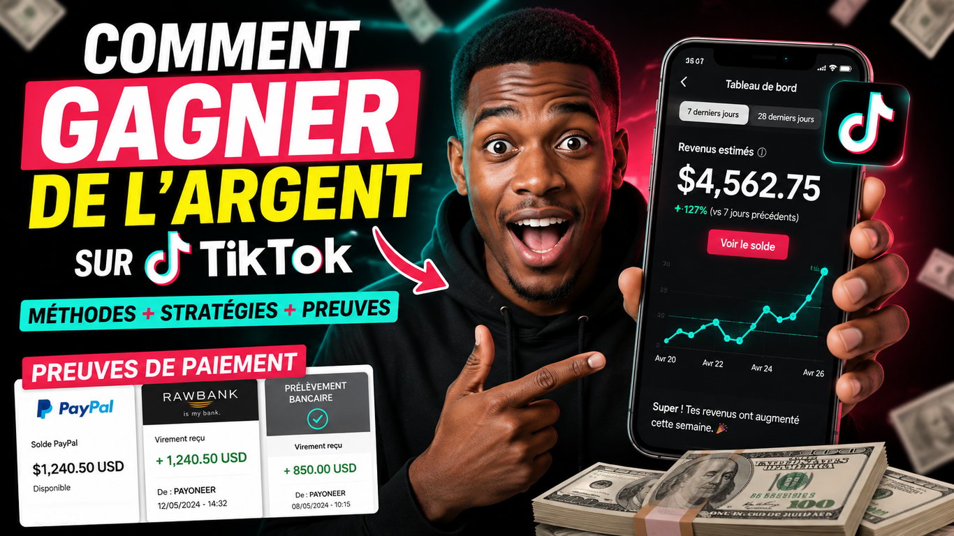 💰 Découvrez comment gagner l’argent sur TikTok 📱🔥