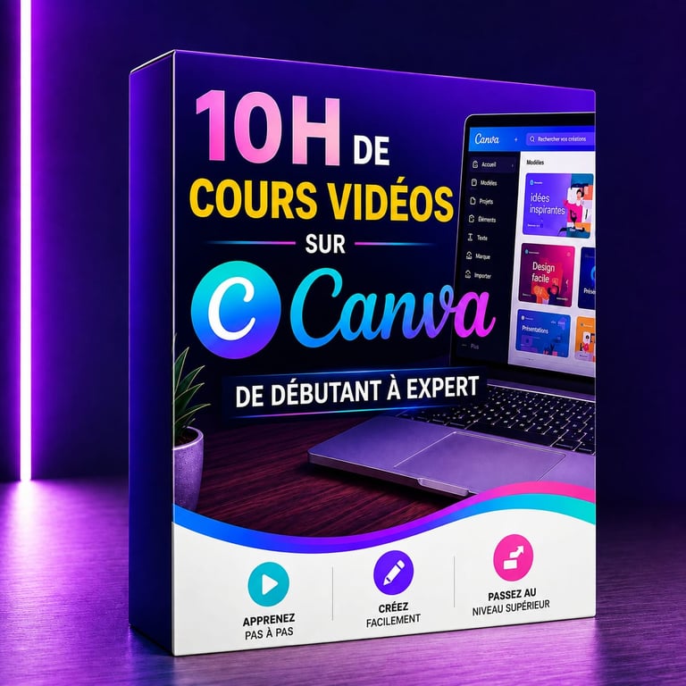 Maîtrisez Canva en 10h : plus de 100 vidéos de débutant à expert