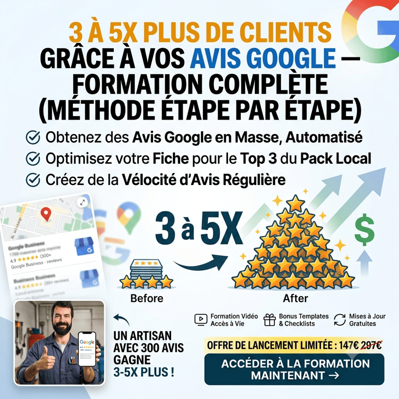 📹 Formation vidéo complète + guide pratique + modèles prêts à l'emploi
