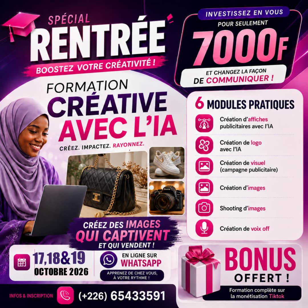 Formation en IA ( Affiches, Images, Logos, Visuels...)