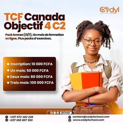 FORMATION EN LIGNE TCF Canada  (  PACK 1 𝐌𝐎𝐈𝐒 )