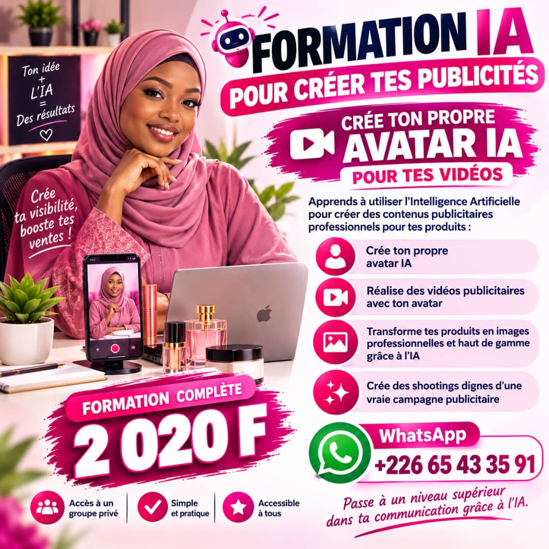 Formation avatar (vidéo publicitaire) + campagne publicitaire ( shooting d'images)