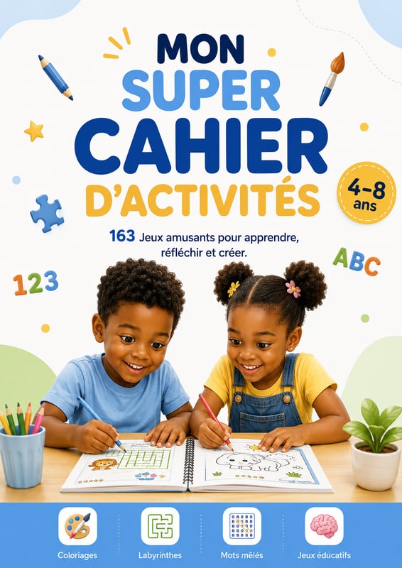 Le Cahier d'Activités qui Éloigne les Enfants des Écrans… Sans Disputes !