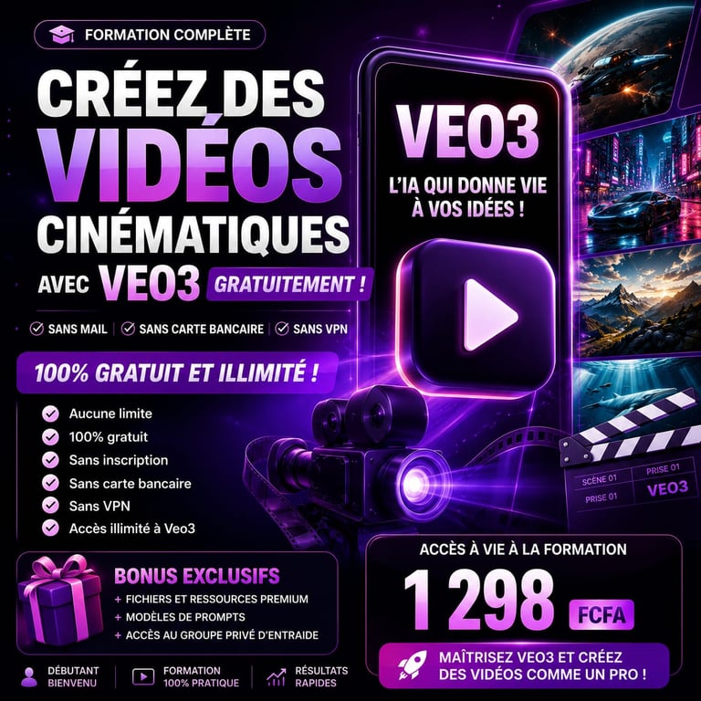 Formation en création de vidéos avec Veo3