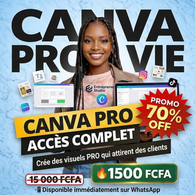 🚀 PACK CANVA PRO + ACTIVATION À 1500 FCFA