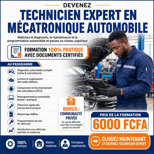 ✅ Devenez expert mécatronicien et gagnez 3x plus avec les voitures modernes !