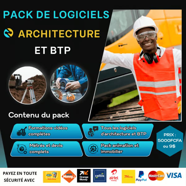 Pack complet de logiciels architecture et BTP