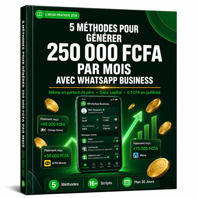 💰💰WhatsApp Business Pro : comment Générer 250 000 FCFA/Mois avec ton téléphone même sans site web