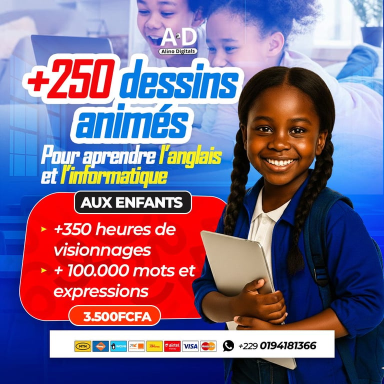 PACK ANGLAIS & INFORMATIQUE ENFANTS