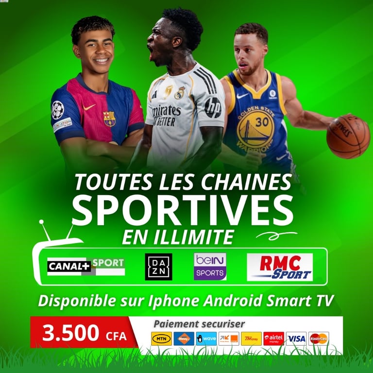 Toutes les chaînes sportives en illimité 