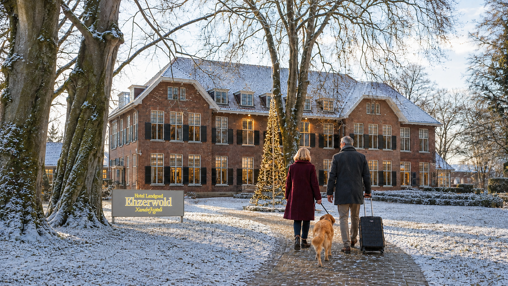 Een feestelijk kerstarrangement voor u en uw hond: van de Wadden tot de Vogezen