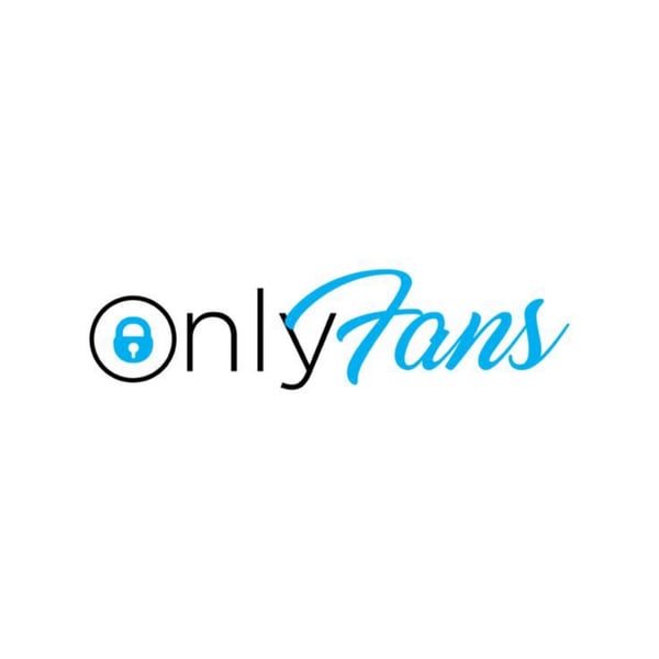OnlyFans logo with a lock icon in blue and black on a white background.