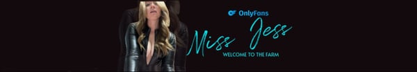 A woman with long wavy hair posing confidently in a leather jacket with her name overlaid in stylish text on a dark background.