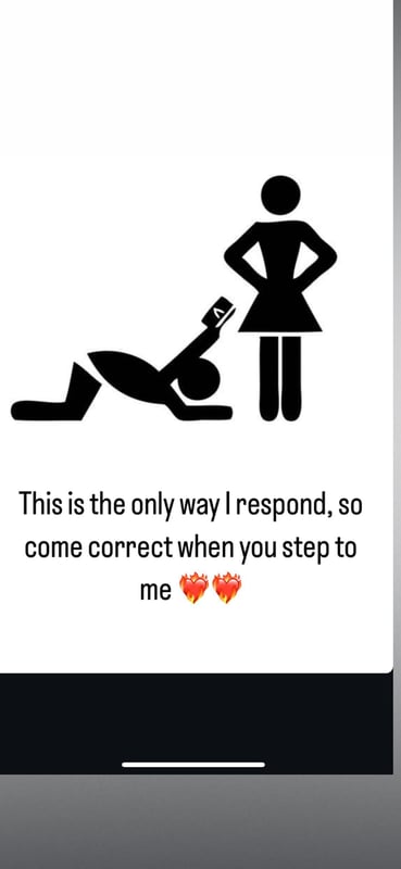 Graphic illustration of a woman standing over a man handing her money, with text overlay about responding only to tips.