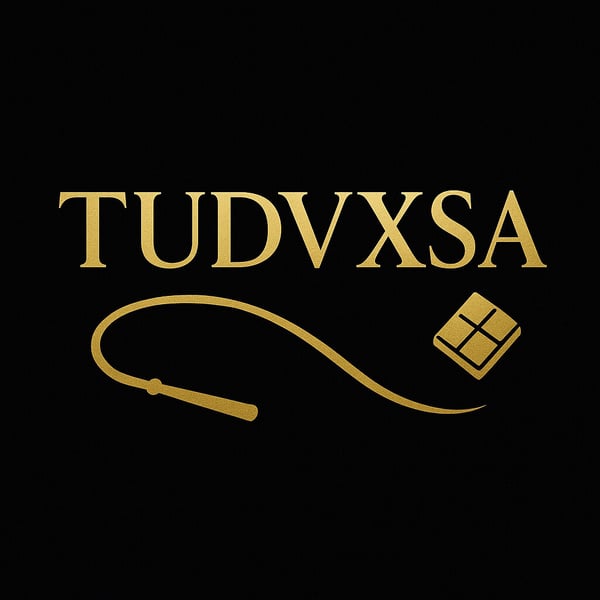 Golden stylized text of the username with a decorative whip and geometric shape on a black background.