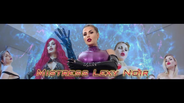 Group of women in dramatic costumes and makeup posing powerfully with glowing effects and text overlay.