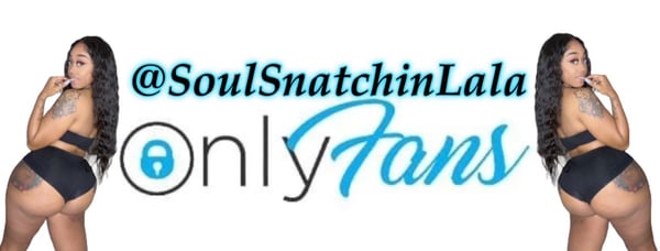 A woman posing confidently in a black outfit from multiple angles with promotional OnlyFans text overlay.