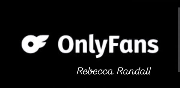OnlyFans profile header featuring the username Rebecca Randall with stylized branding on a black background.