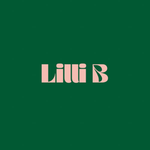 Green background with the stylized text 'Lilli B' in pink and green lettering.