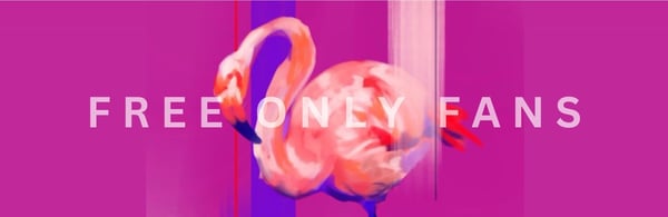 Vibrant pink header featuring a stylized flamingo and 'FREE ONLYFANS' text overlay.