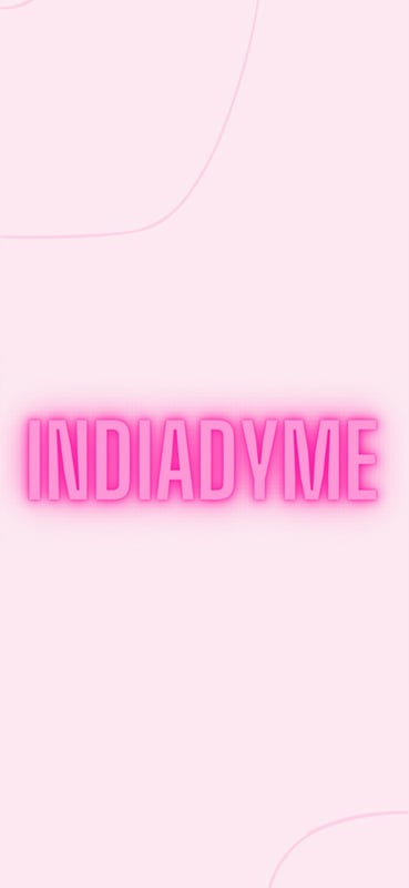 Pink graphic design featuring the neon text 'INDIADYVME' on a soft pink background with curved accents.