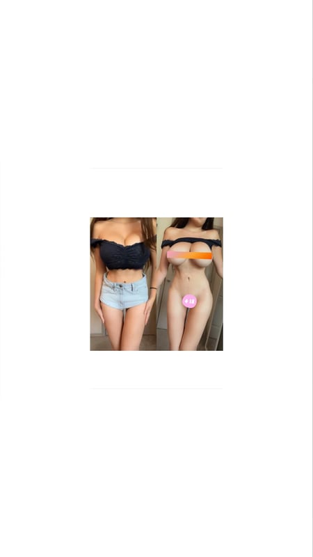 Two women standing side by side, wearing off-shoulder tops and shorts, posing confidently in a casual setting.