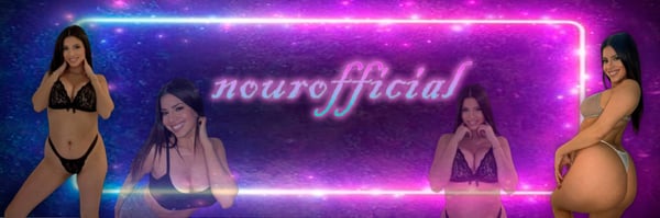 Multiple images of a woman in lingerie posing dynamically with neon lighting effects and username overlay.