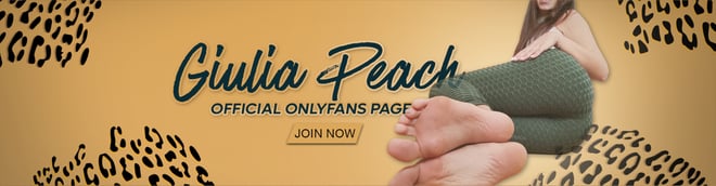A woman sitting with legs extended, wearing green leggings, against a leopard print background with promotional text for her OnlyFans page.