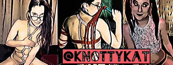 A woman in artistic poses with ropes and artistic elements, wearing minimal clothing in an indoor setting.