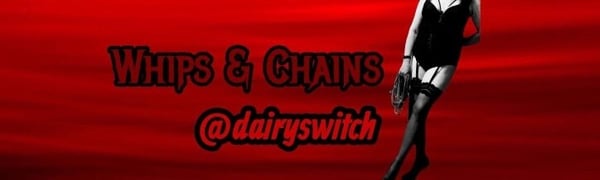 A woman in lingerie holding chains and a whip stands against a red background with bold text overlay.