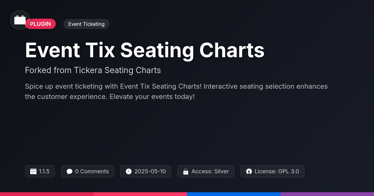 Event Tix Seating Charts forked from Tickera Seating Charts