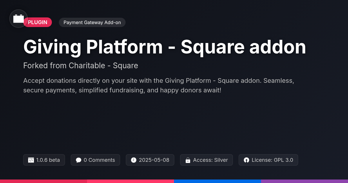 Giving Platform - Square addon forked from Charitable - Square